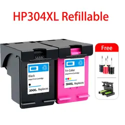 Compatible Refillable Ink Cartridge For HP304 304XL Deskjet 2621 2622 2623 2630 2632 5020 5030 Printer