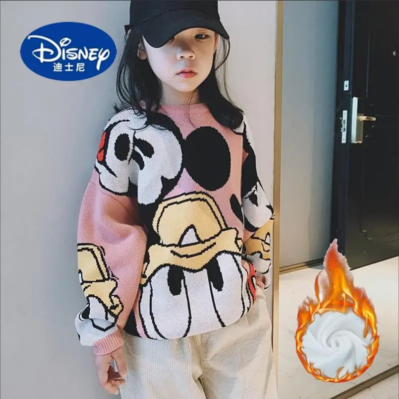 

Disney Girls Knit Sweater 2025 - Fleece Lined Cartoon Pullover for Kids