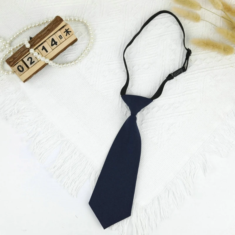 School Boy Tie Kids Children Wedding Necktie Soft Elasticated Buckle Ties School Uniform Necktie Children's Wedding Tie