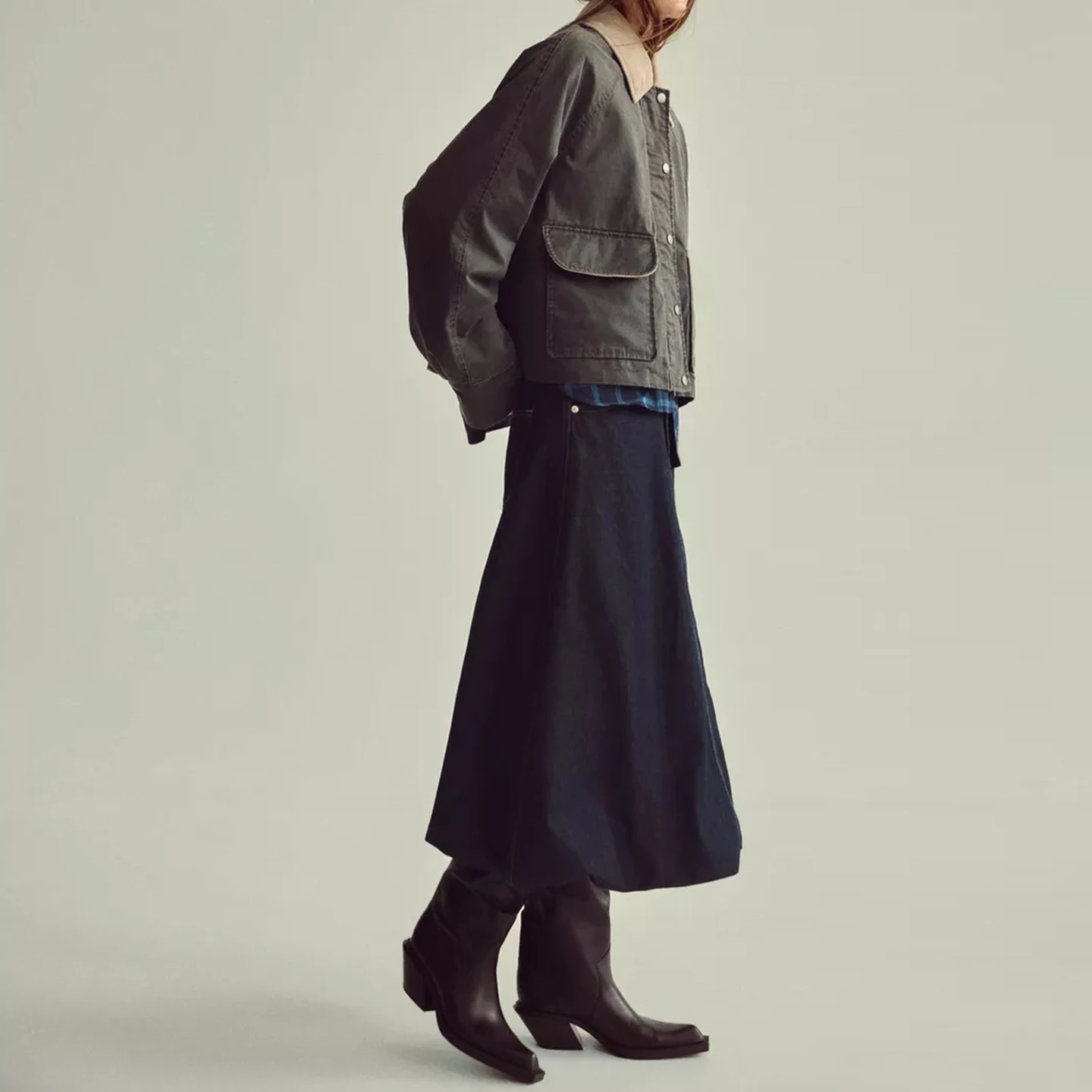 

Z Women's Casual Sle Thin Cotton Jaet Coat Waed ket Decorated Spring Autumn Faion Ladies ort Outerwear