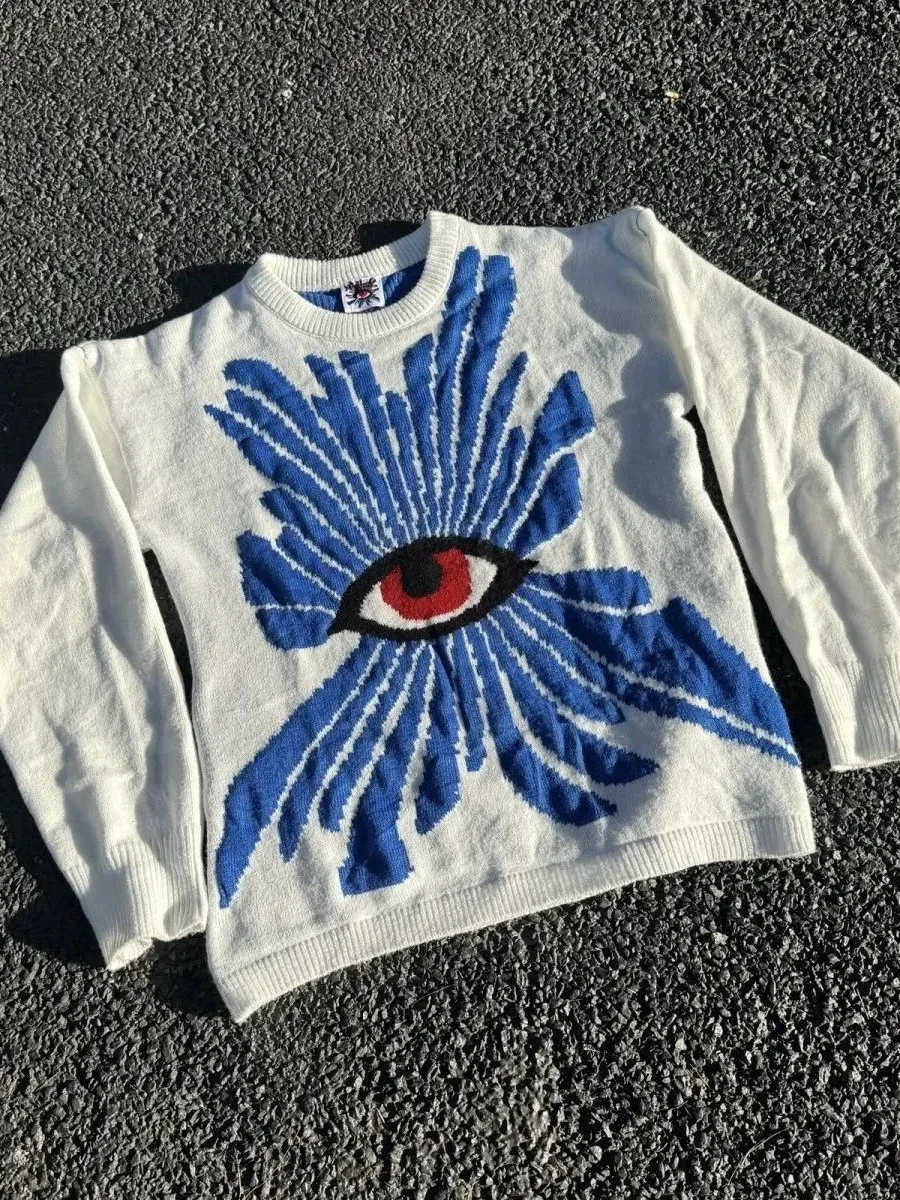 스트리트 슬레 아이렛 니트 스웨터 라운드 넥 루즈핏 엑스 롱 슬리브 편안한 소프트 파이버 패셔너블 캐주얼 탑