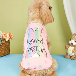 Easter Dog Vest Everyday Dog Hoodie and Holiday Pink Pet T-shirt for Small Dogs and Cats