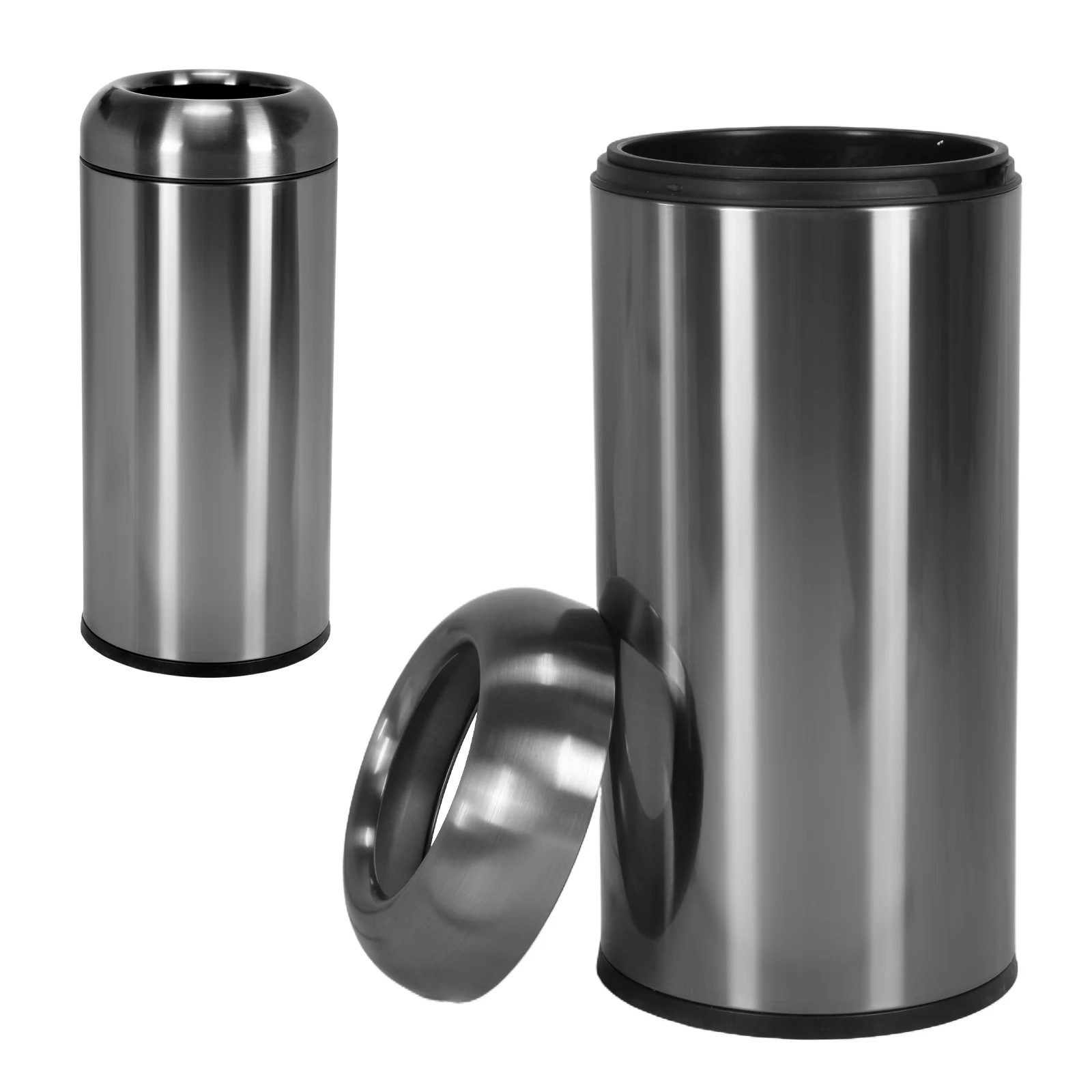 

16 Gallon Large Commercial Waste Bin with Detachable Lid Multi-Purpose Waste Bin Wear Resist for Home/Office/Restaurant/Restroom