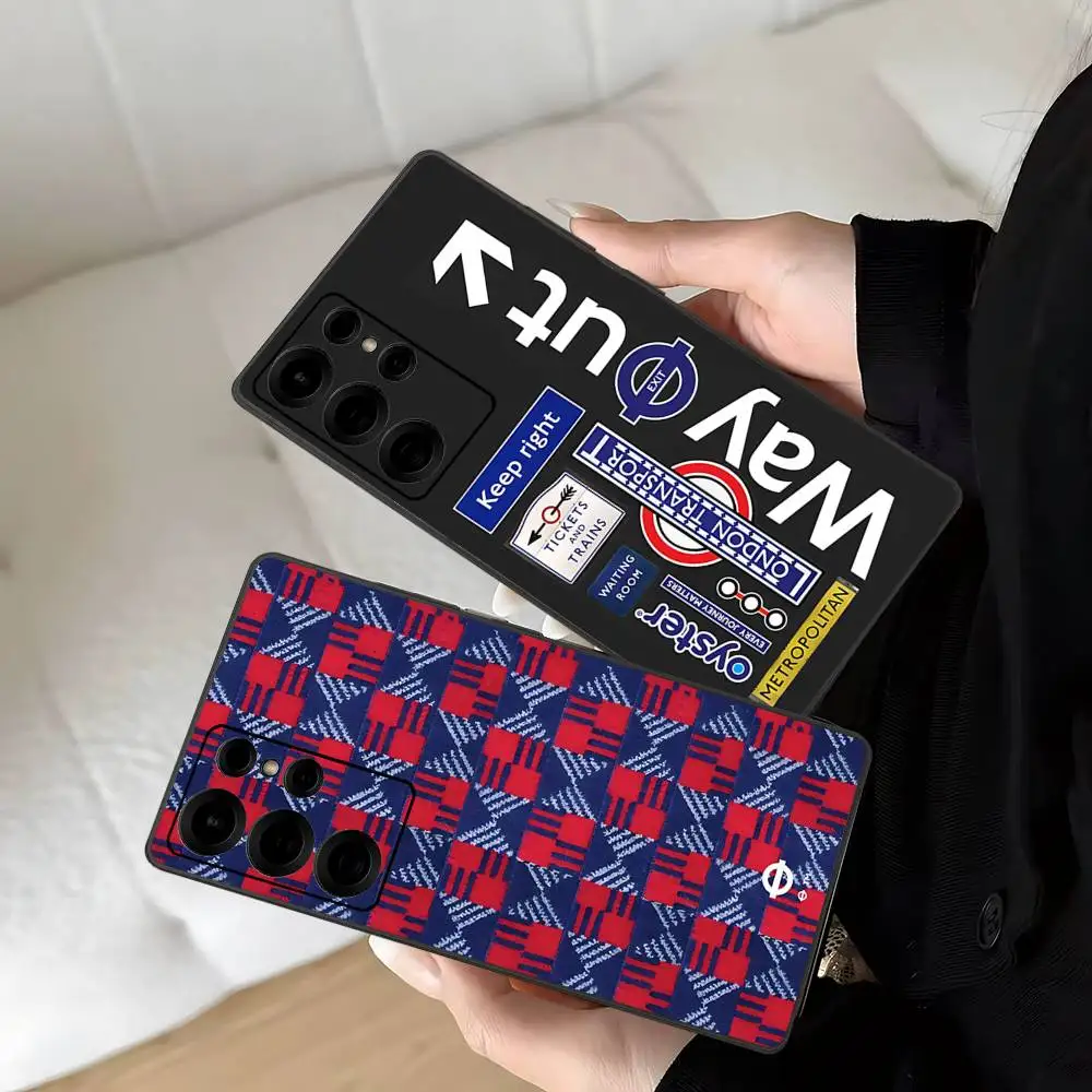 Funda de teléfono L-London U-Underground para Samsung S 24 Fe 25 Ultra Plus 20 Lite 21 30 22 23 24 22 Ultra 5G
