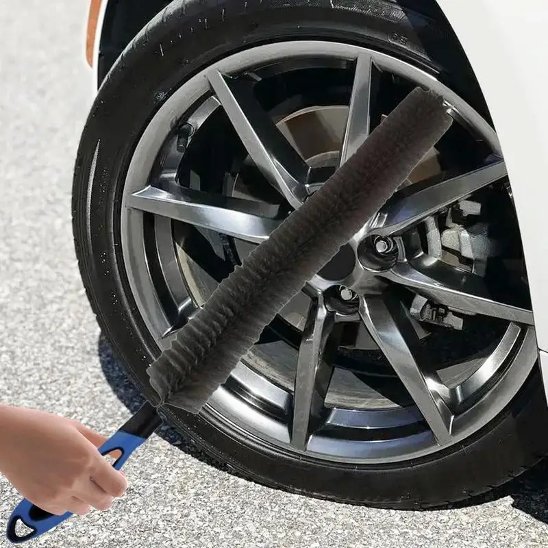 Wheel Brushes For Cleaning Wheels Bendable Car Rim Cleaning Brush Soft Nylon Bristles Engine Dust Cleaning Brushes With