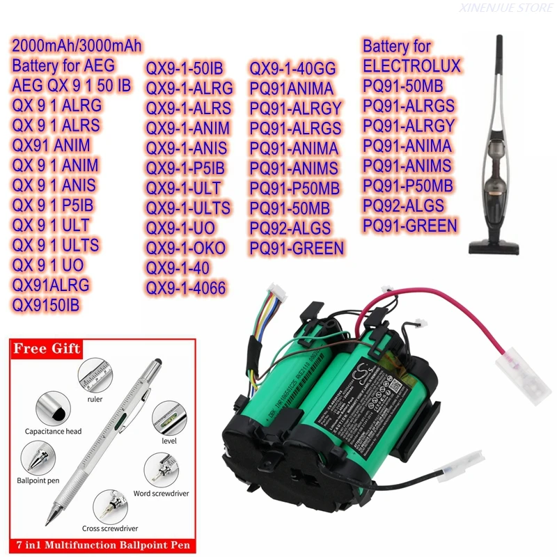 Аккумулятор для пылесоса 4055478301 , 4055542544 для ELECTROLUX PQ91-50MB, PQ91-ALRGS, ALRGY, ANIMA, ANIMS, P50MB, GREEN, PQ92-ALGS Аккумулятор для пылесоса 4055478301 , 4055542544 для ELECTROLUX PQ91-50MB, PQ91-ALRGS, ALRGY, ANIMA, ANIMS, P50MB, GREEN, PQ92-ALGS