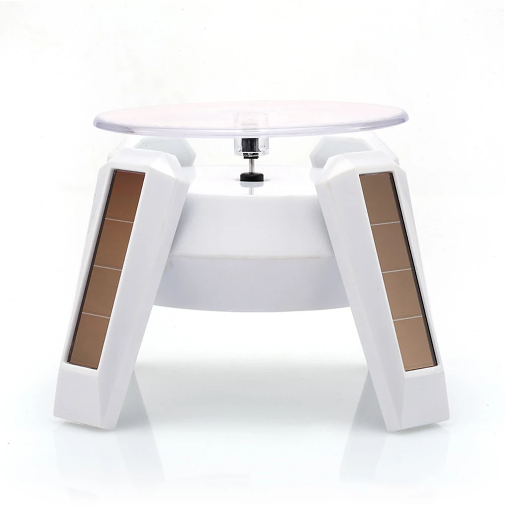 

Solar Powered Display Stand Turntable Rotating Table Jewelry Watch Digital Device Display Electric Dual Plastic