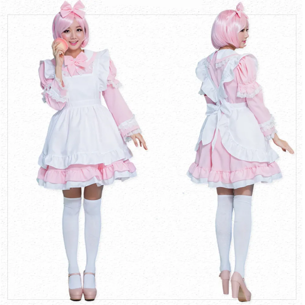 Vestido de princesa de Alicia del país de las Maravillas de fantasía para mujeres y niñas, disfraz de Cosplay de sirvienta de Halloween para niños de tres colores