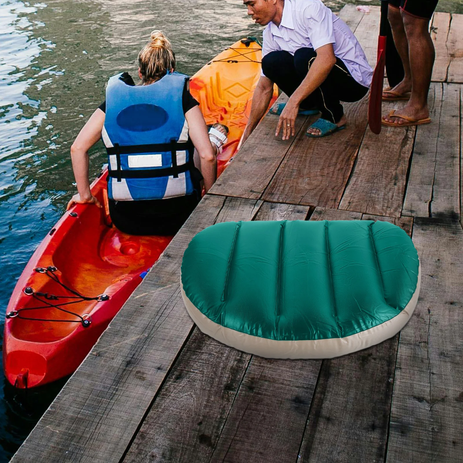 

Inflatable Seat Cushion for Boat Kayak Canoe Camping Pad Fishing Accessories Chair Portable PVC Outdoor Yacht Rafting Marine