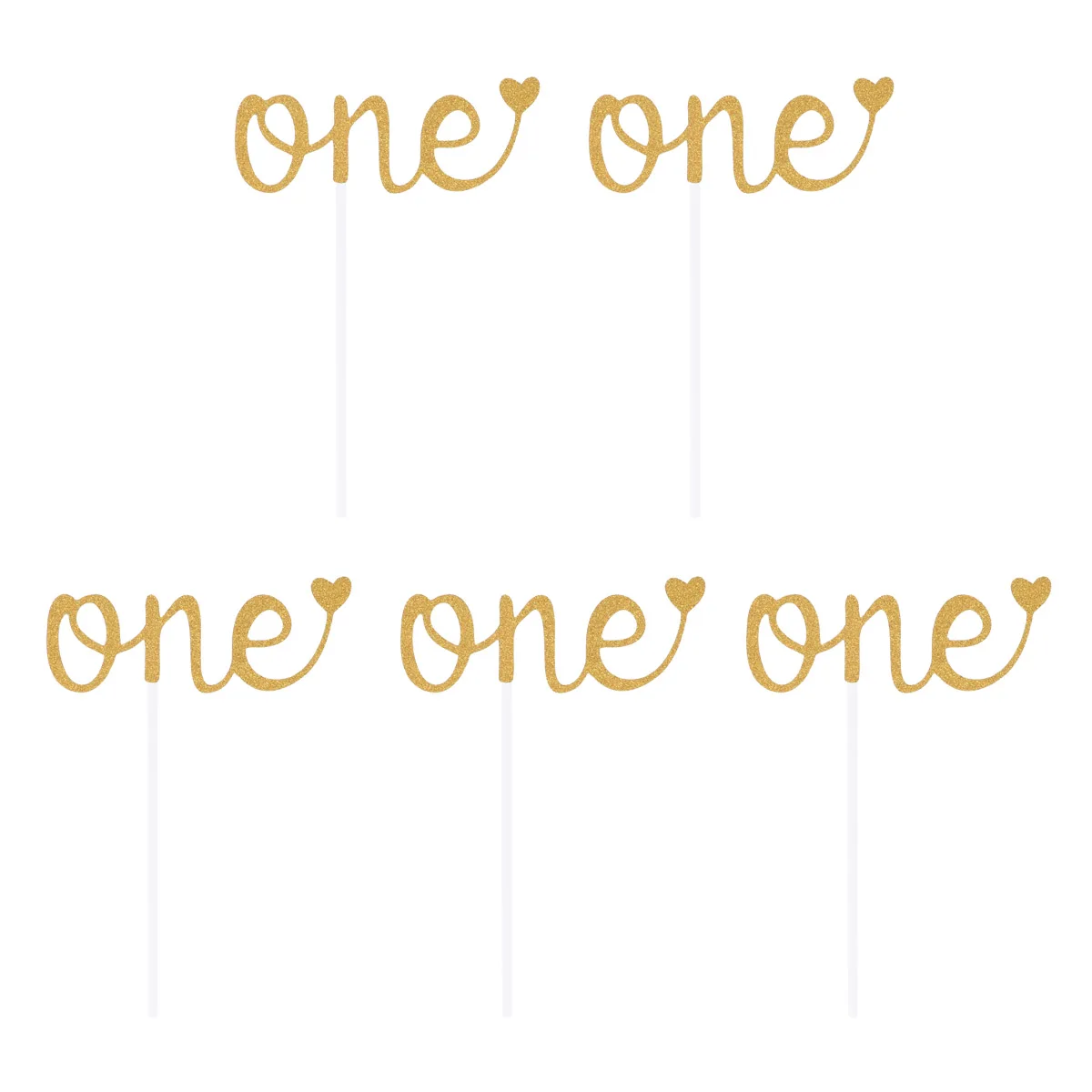 

5Pcs Cake Glitter Cupcake Picks Glitter Cupcake Toppers Love Heart Toppers Flash Birthday Wedding Party Cake Decorations