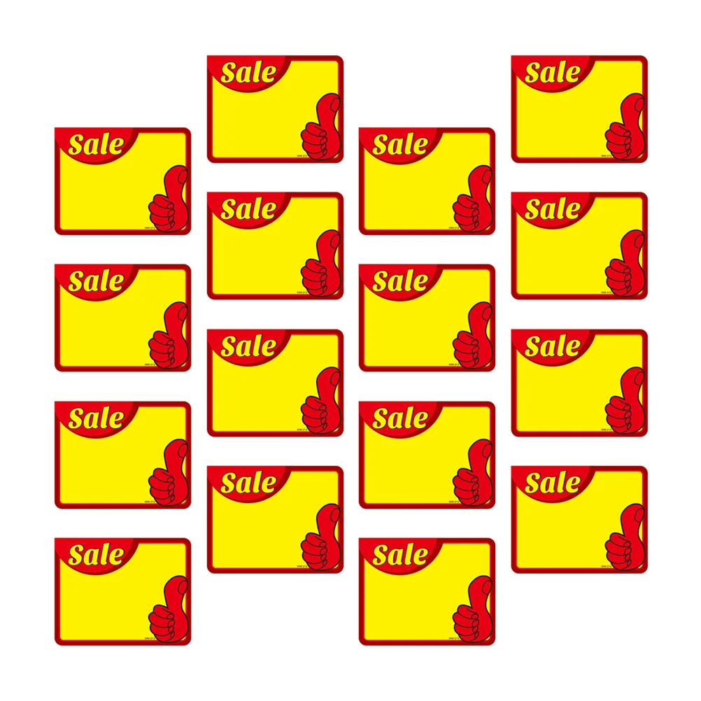 50 Stück Tags Warenpreisschilder Blankopapier für Einzelhandelsgeschäfte Werbungsaufkleber Verkauf Werbeetiketten Marktpreis