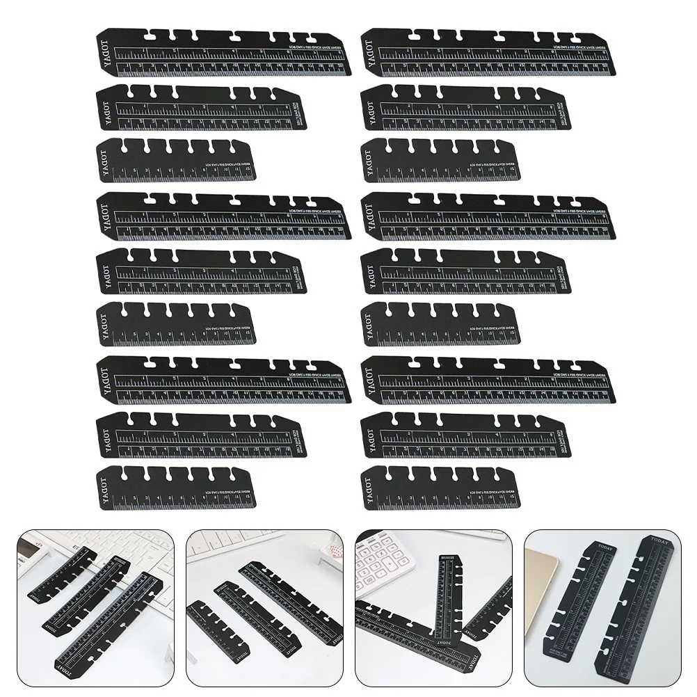 

18Pcs Multi-Function Bookmark Rulers Portable Plastic Household Page Markers Planner Accessory Page Ruler Book Supply