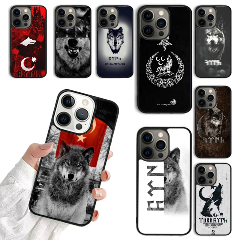 Turkish language bozkurt gray wolf Mobile Phone Cases Cover For iPhone 16 15 14 12 13 mini 11 Pro MAX apple 6 7 8 Plus SE2020