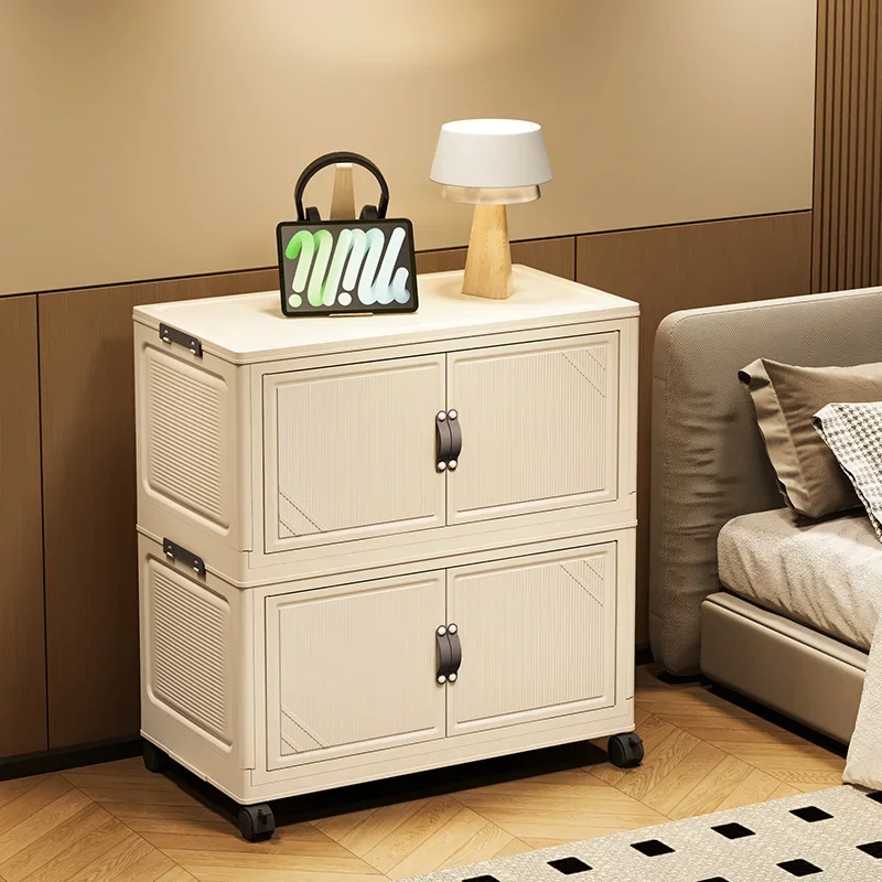 Boîte de rangement à tiroirs en plastique avec couvercle