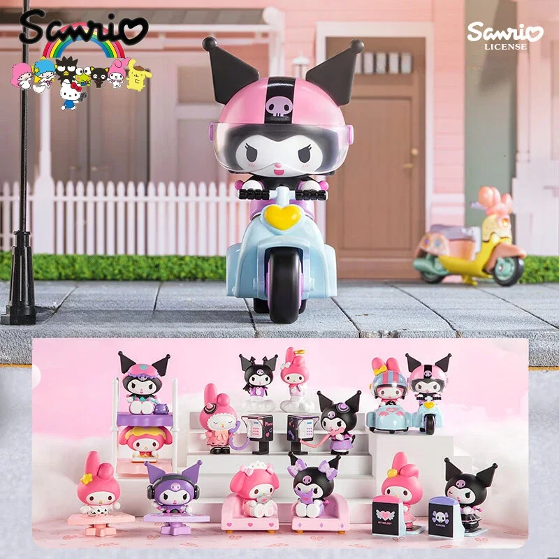 Sanrio Blind Box Family Bestie Sweetheart Series Family Kuromi My Melody Children's Toy Surprise Birthday Gift Kawaii Anime