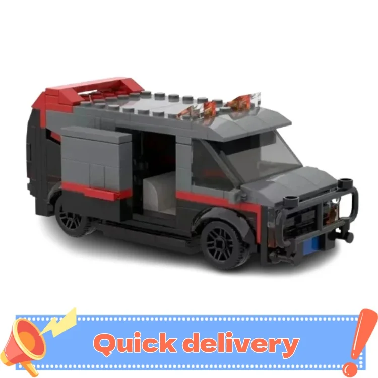 MOC Small Particle Assembly Building Blocks Police Department Special Police Team Car Van Children's Christmas Gift Model