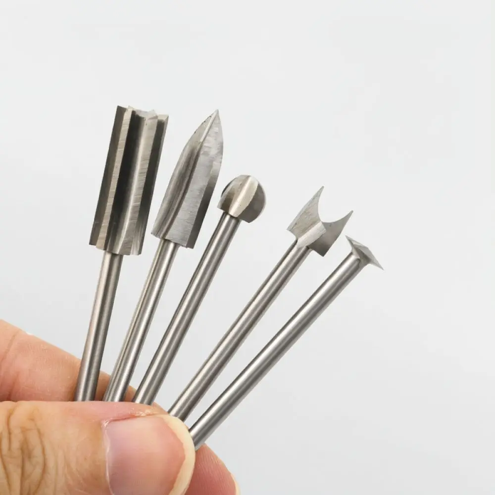 High Speed Steel Rotary Burr Set Milling Cutter For Electric Grinder Wood Carving Root Sculpture Woodworking Craft