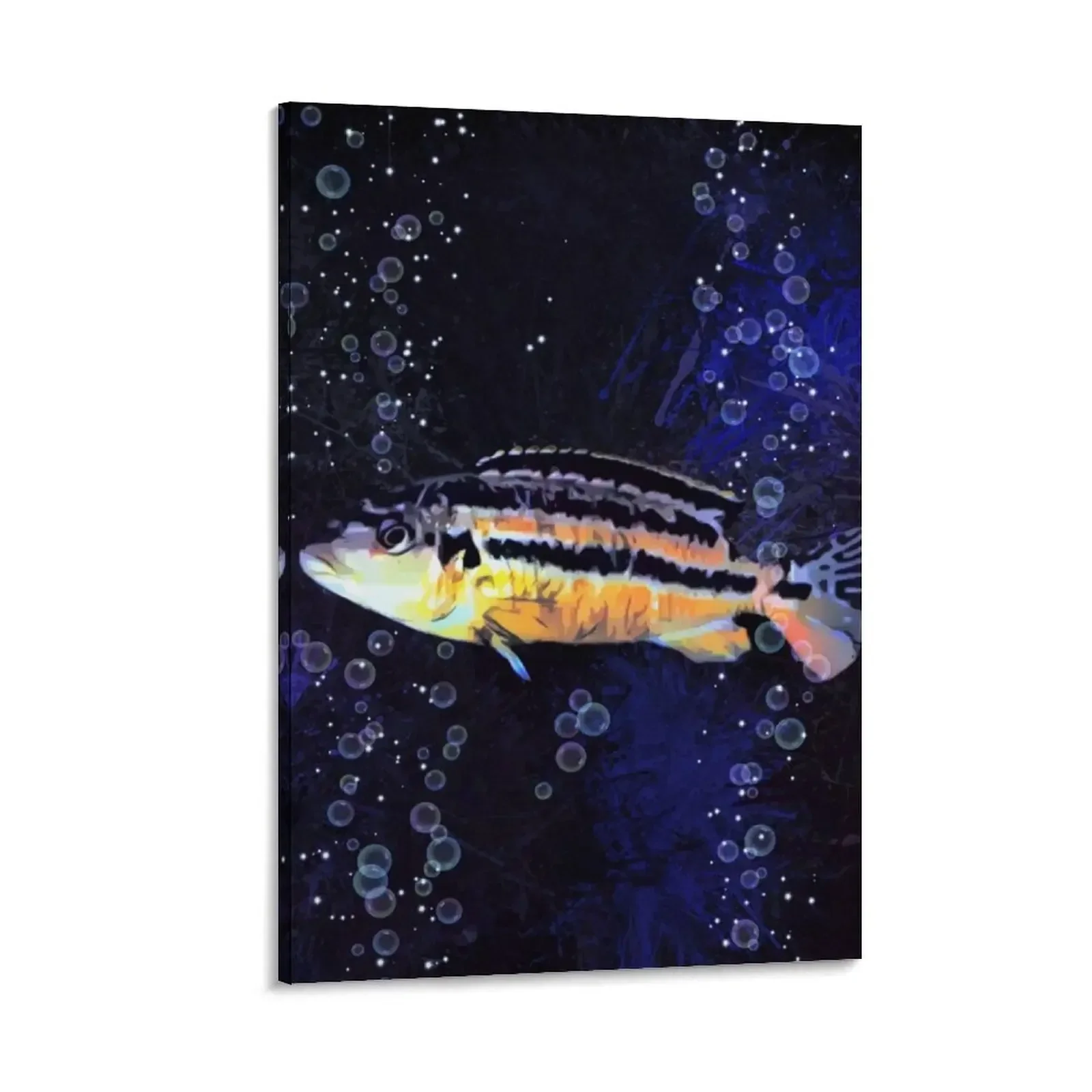 

A Female Auratus African Cichlid Canvas Painting posters anime home decor bedrooms decor Paintings on canvas for living room