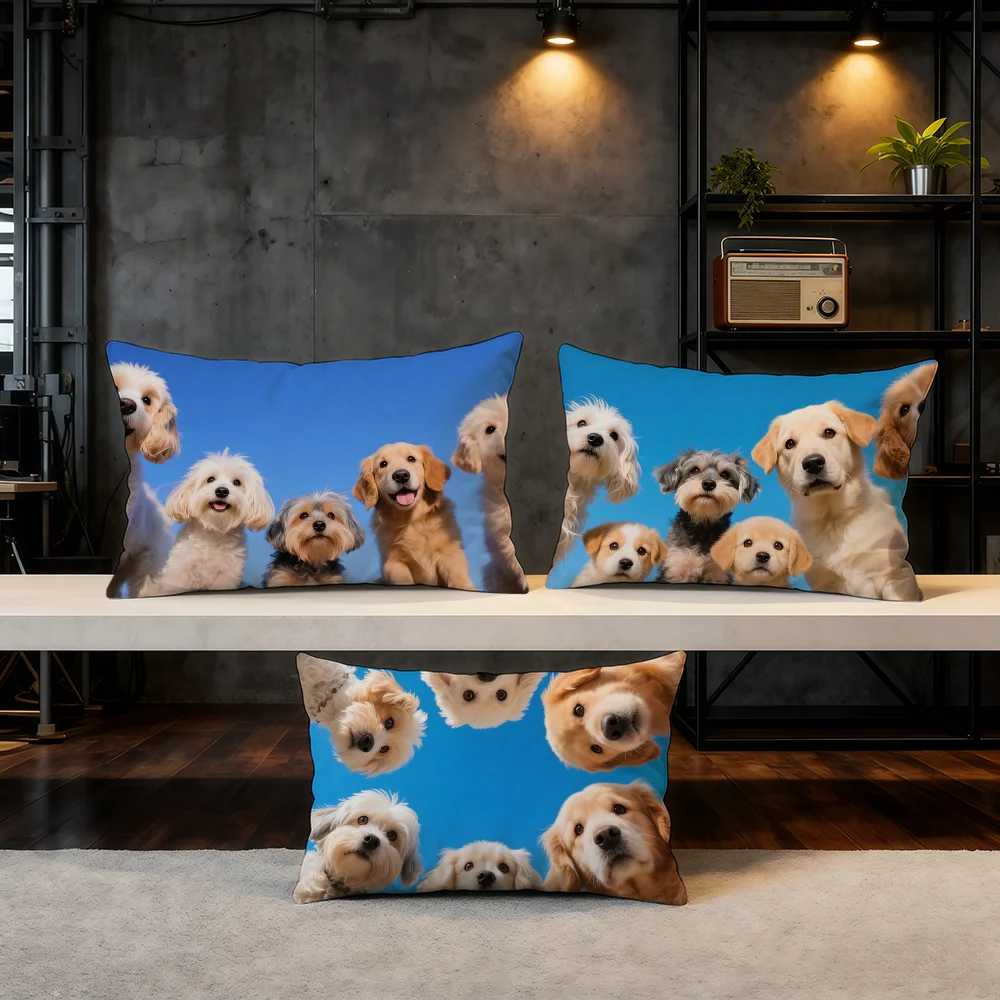 Funny Dog Cute cushion cover Hit Product Home Sofa living Room Double-sided Soft Decorative Pillow Cover