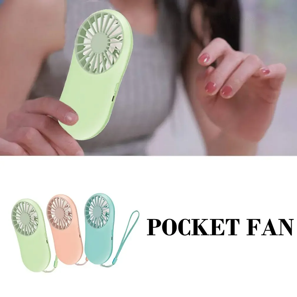 Pocket Fan Ultra Thin Strong Wind Power Built In Battery Hanging Placement Hand held fan Hand fan Mini clip fan Eyelash fan Neck