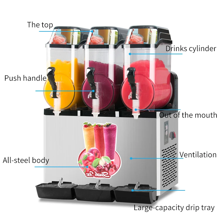 Professional Fruit Smoothie Maker Machine Blender for Summer Slush Drinks Milkshake Machine for Restaurant Cafe Bar Shop Pro