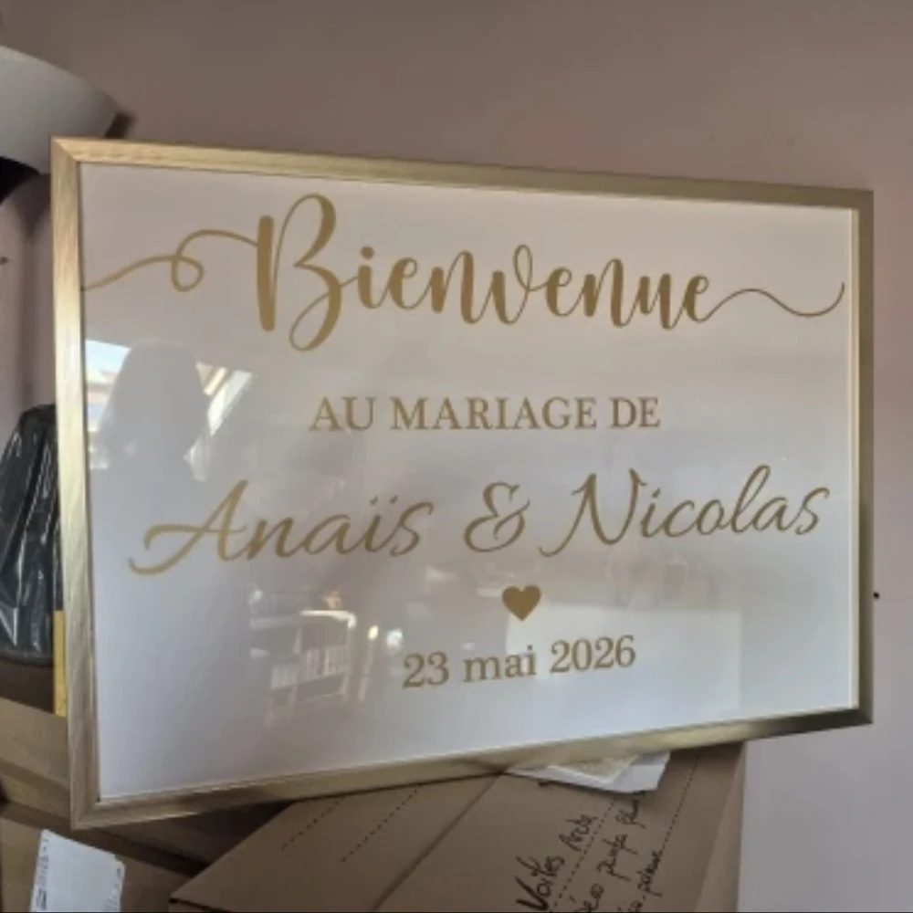 

Wedding Stickers Customized Name And Date Wall Decals Personalized Wedding Mirror Stickers Wedding Welcome Sign