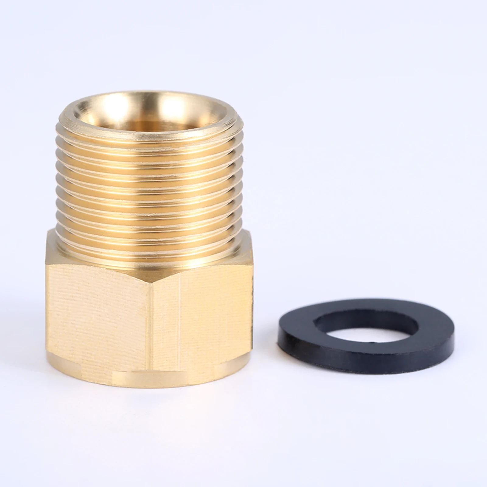 Connecteur en laiton M22 mâle x femelle, raccord de tuyau, adaptateur de nettoyeur haute pression, diamètre intérieur 14mm/15mm, adapté pour remplacement de vis Karcher, 1 pièce