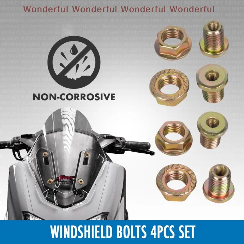 4Pcs Anti-Crash Motorcycle Windscreen Visor Inner Bolts Premium Alloy Durable Fasteners for Motorbike Modification Replacement