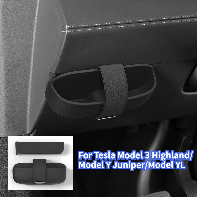 Für Tesla Model 3/Y/YL Juniper 2026+ Silikon-Brillenetui Auto Magnetische Sonnenbrillen-Aufbewahrungsbox Innenraum-Zubehör