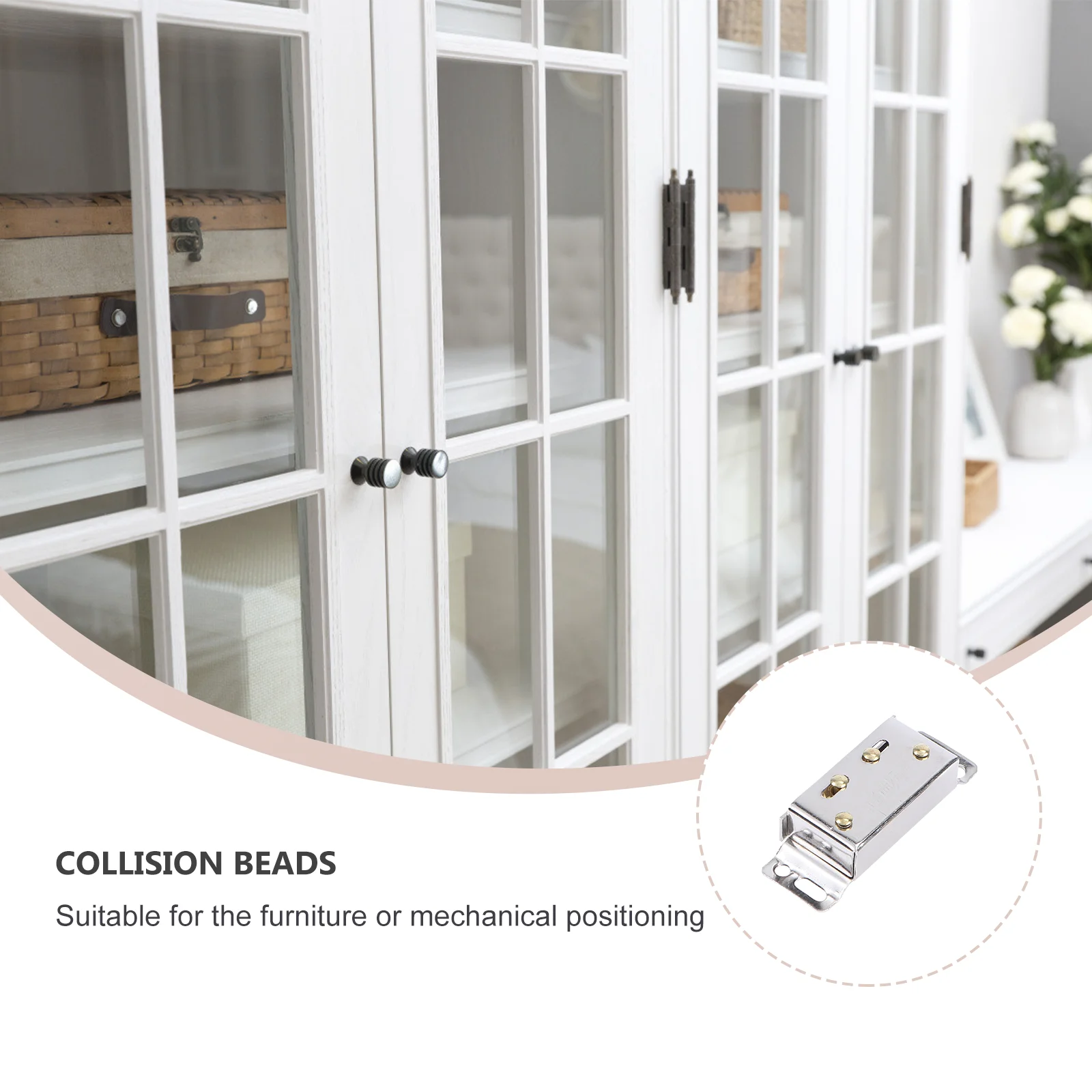 

10pcs Double Roller Buckle Cabinet Door Catch Stainless Steel Sturdy Durable niture Hardware Kitchen Bedroom Shoe Latch