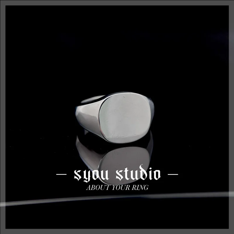 Simple Geometric Classic Stainless Steel Rings Unisex Party Gift For Men Vintage Women Unisex Circle Jewelry Metal Wholesale