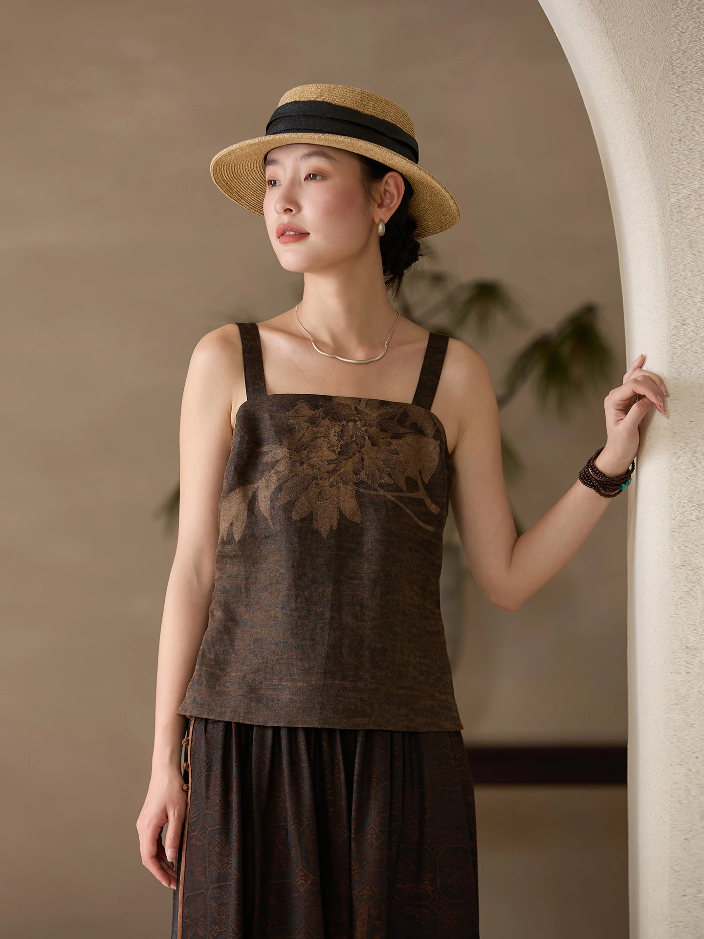 

Оригинальный дизайн, шелкография, серия «Пион», женский жилет с капюшоном и завязками, легкий летний топ из смесового хлопка и льна