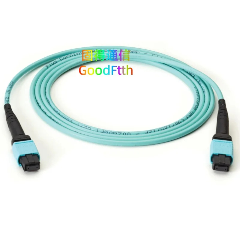 12 Core MPO(F)-MPO(F) Trunk Cable Fiber Patch Cord OM3 12Core Cable Type A B GoodFtth