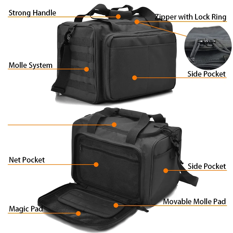 Tactical Range Bag Durable 600D Nylon Men\'s Shooting Pack for Hunting Accessories Molle System Magzine Case Backpack Camera Bag