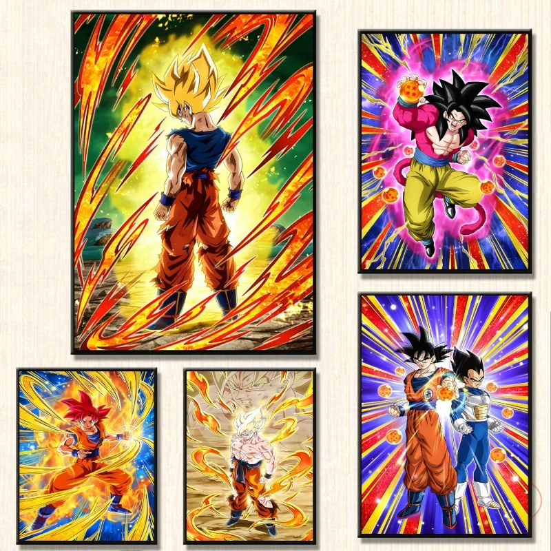 

Canvas Dragon Ball Goku Wall Art Gifts Decoration Paintings Room Home Decorative Picture Comics Pictures Aesthetic Poster Prints