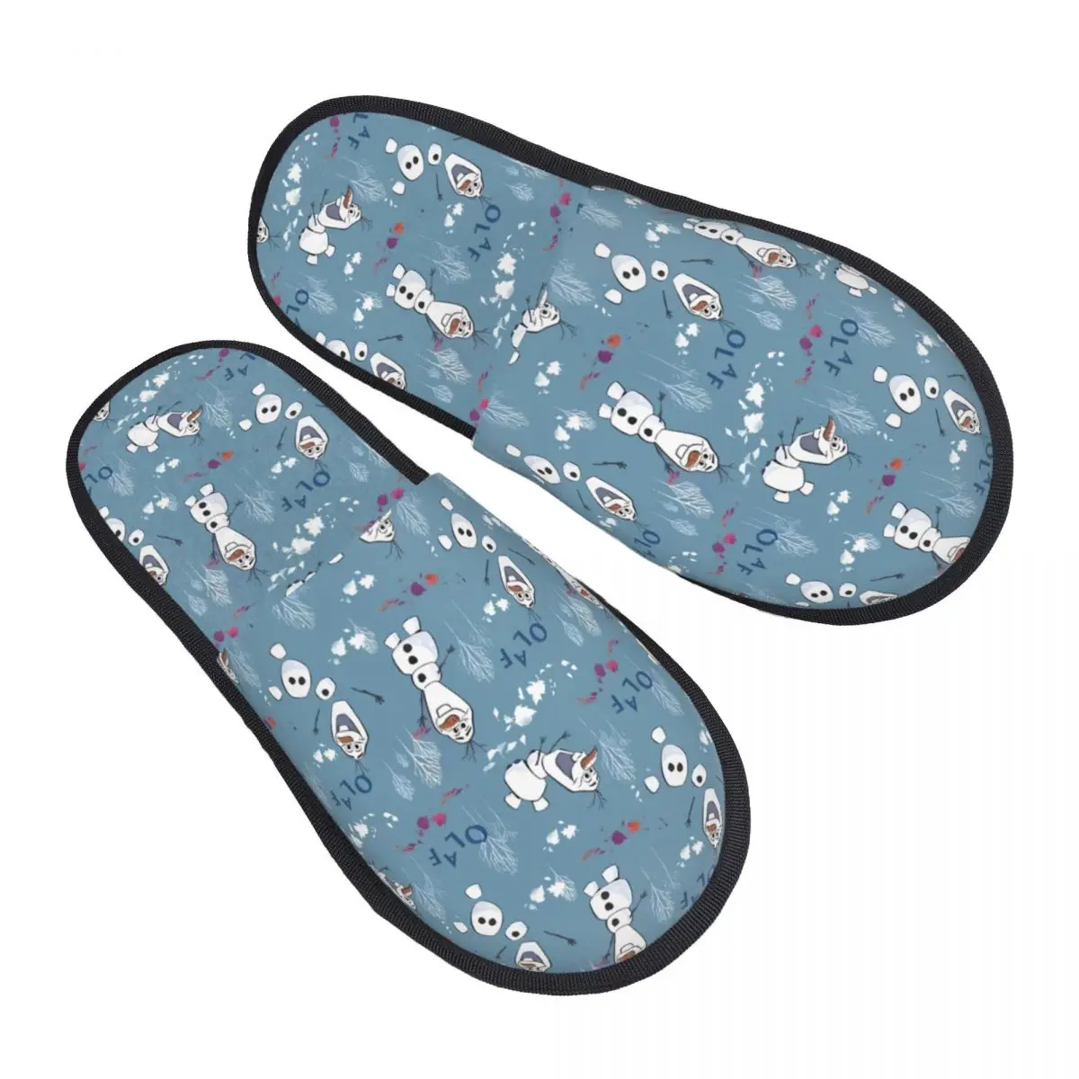 

Custom Frozen Memory Foam Slippers Women Comfy Warm Snowman Cartoon House Slippers