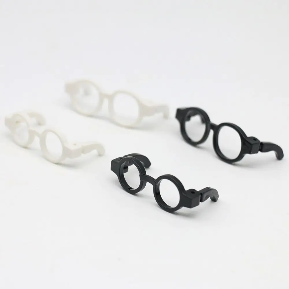 Cute Black Frame OB11 Doll Round Glasses Miniature Round Doll Round Glasses Round Frame Plastic Doll Mini Glasses Kids Gift