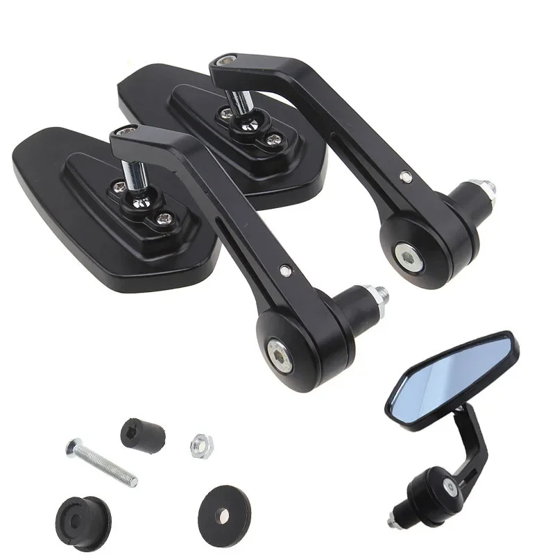 Motorbike Conversion Accessories Motorcycle Mirrors Diamond-shaped Anti-dazzle Curved Rod Mirrors