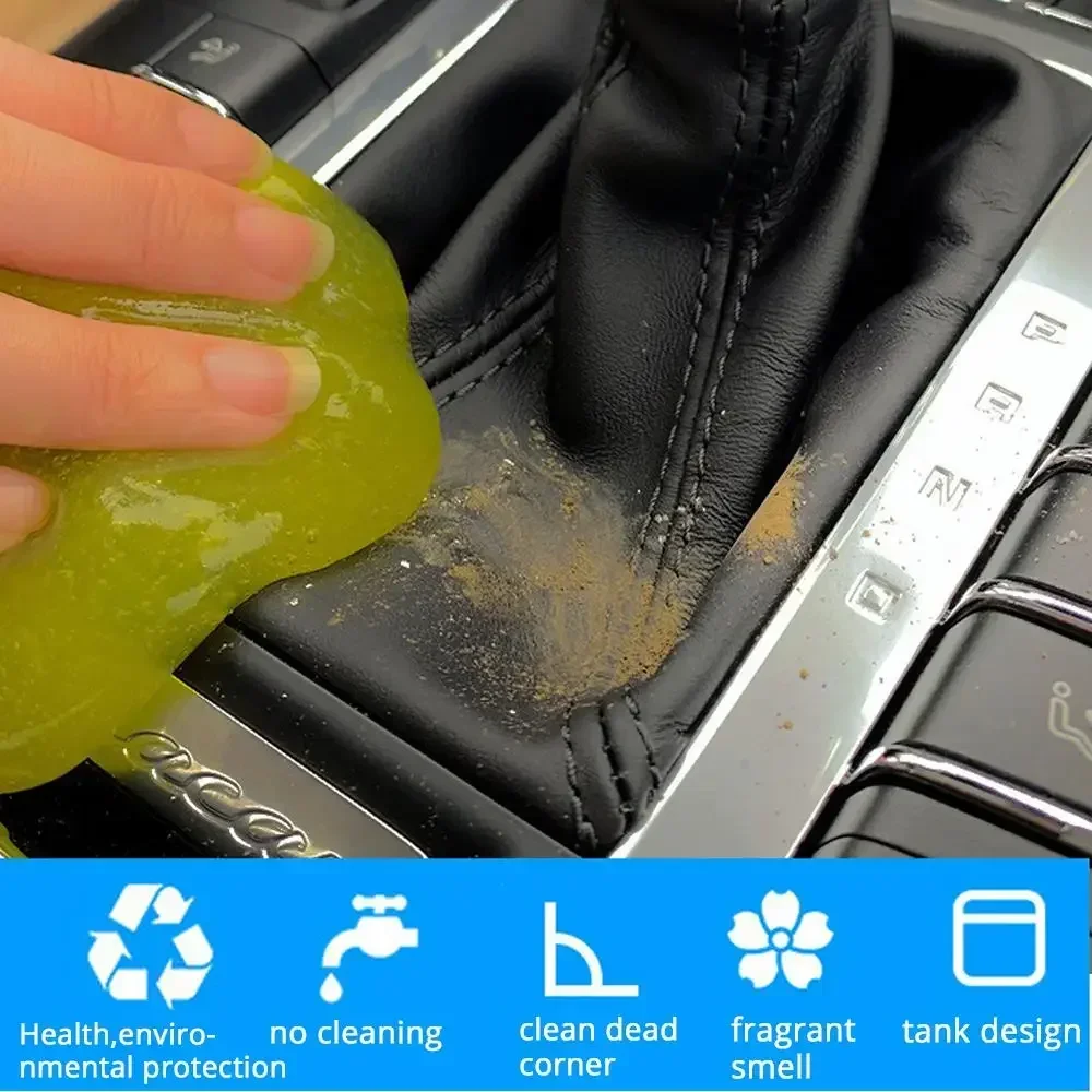 Car Cleaning Gel Slime 1pc Magic Dust Remover for Vents Computer Keyboards and Interior Accessories - ABS Resin Materia amagi