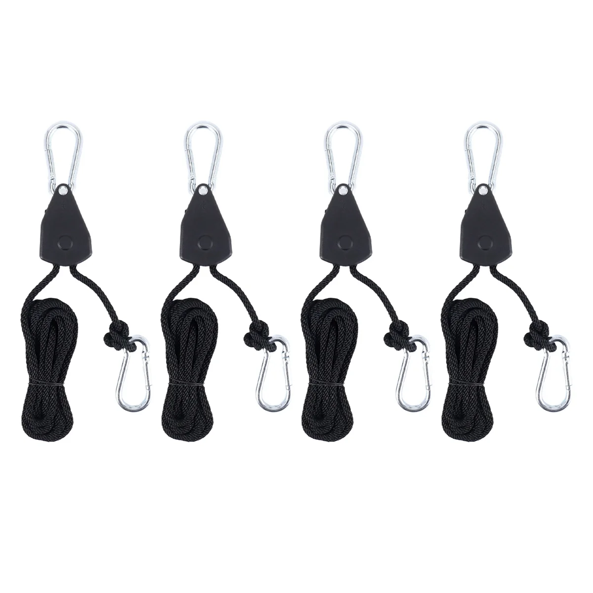 4 Stuks Heavy Duty Verstelbare Kweeklamp Ratchet Touw Hanger Yoyo Voor Kweekverlichting Tuinieren