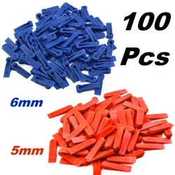 100pcs Reusable 5mm Plastic Tile Wedge Spacer Leveling Clips Floor Locator Ceramic Tiling Laying Adjustment Construction Tool