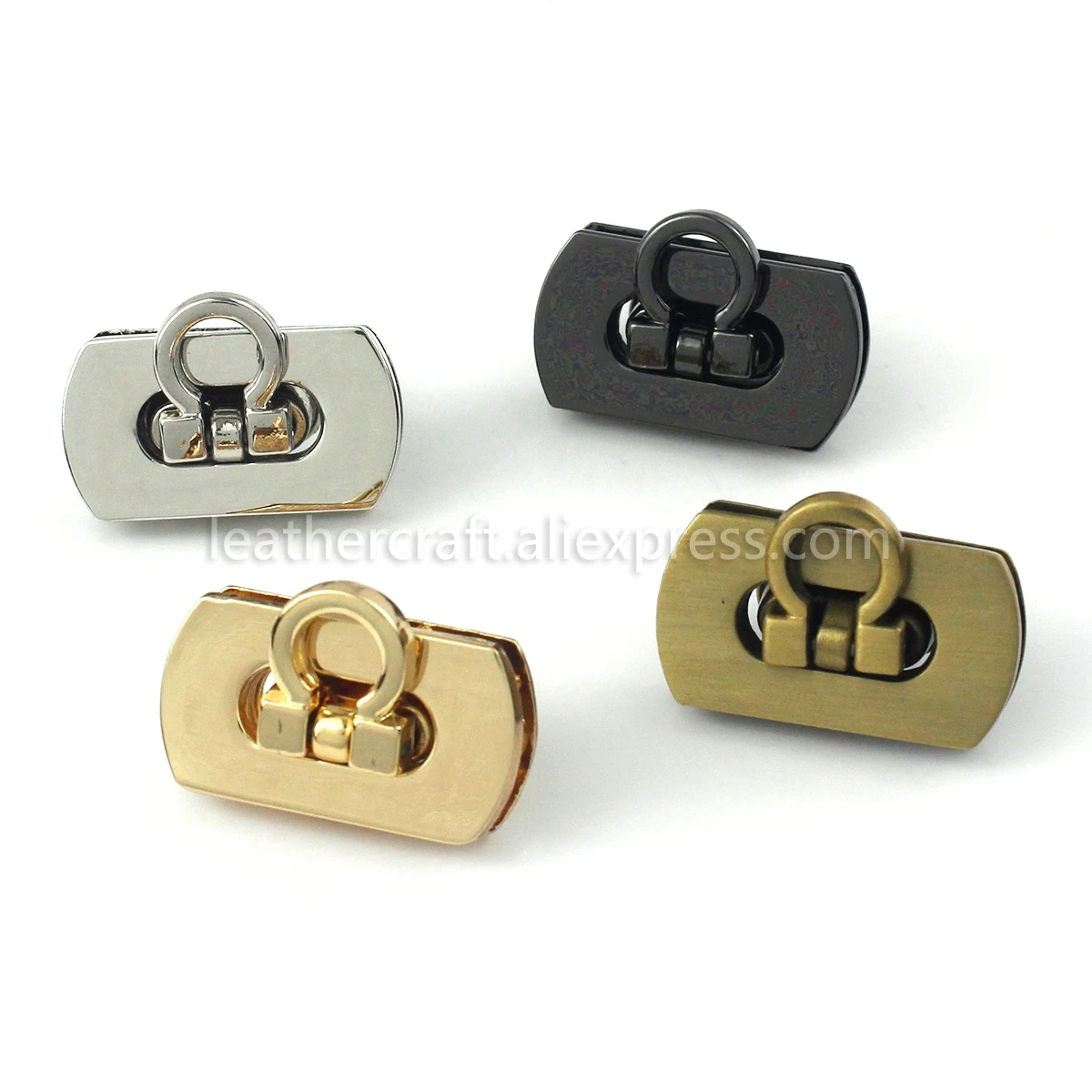 1pcs Metal Folding Lock Push Lock Clasp Tiny Bag Laggage Purse Leather Craft Closure DIY Hardware Accessories