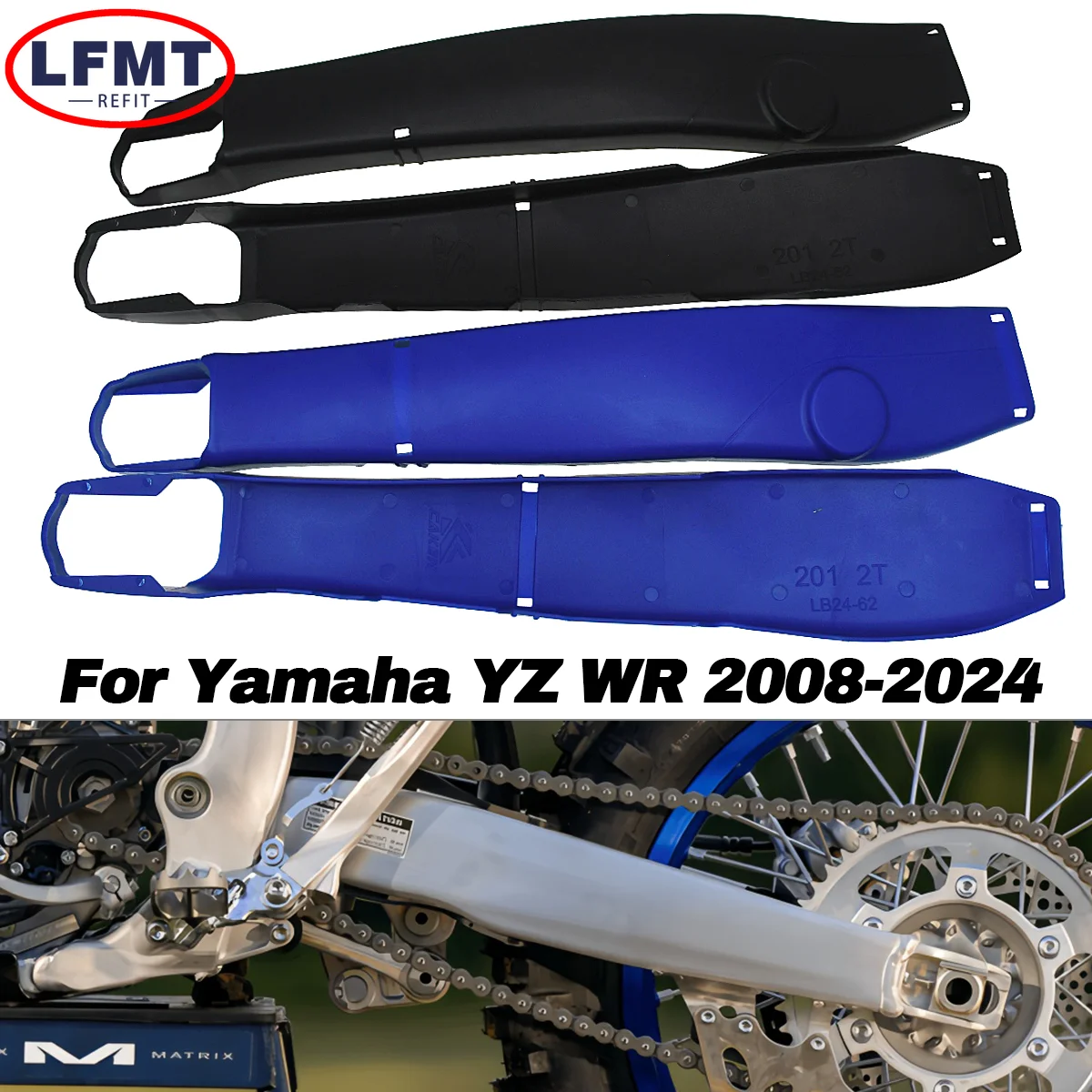 For Yamaha YZ125 YZ250 YZ250F YZ450F YZ125X 250X YZ250FX 450FX WR250F WR450F Motorcycle Swingarm Swing Arm Protector 2009-2024