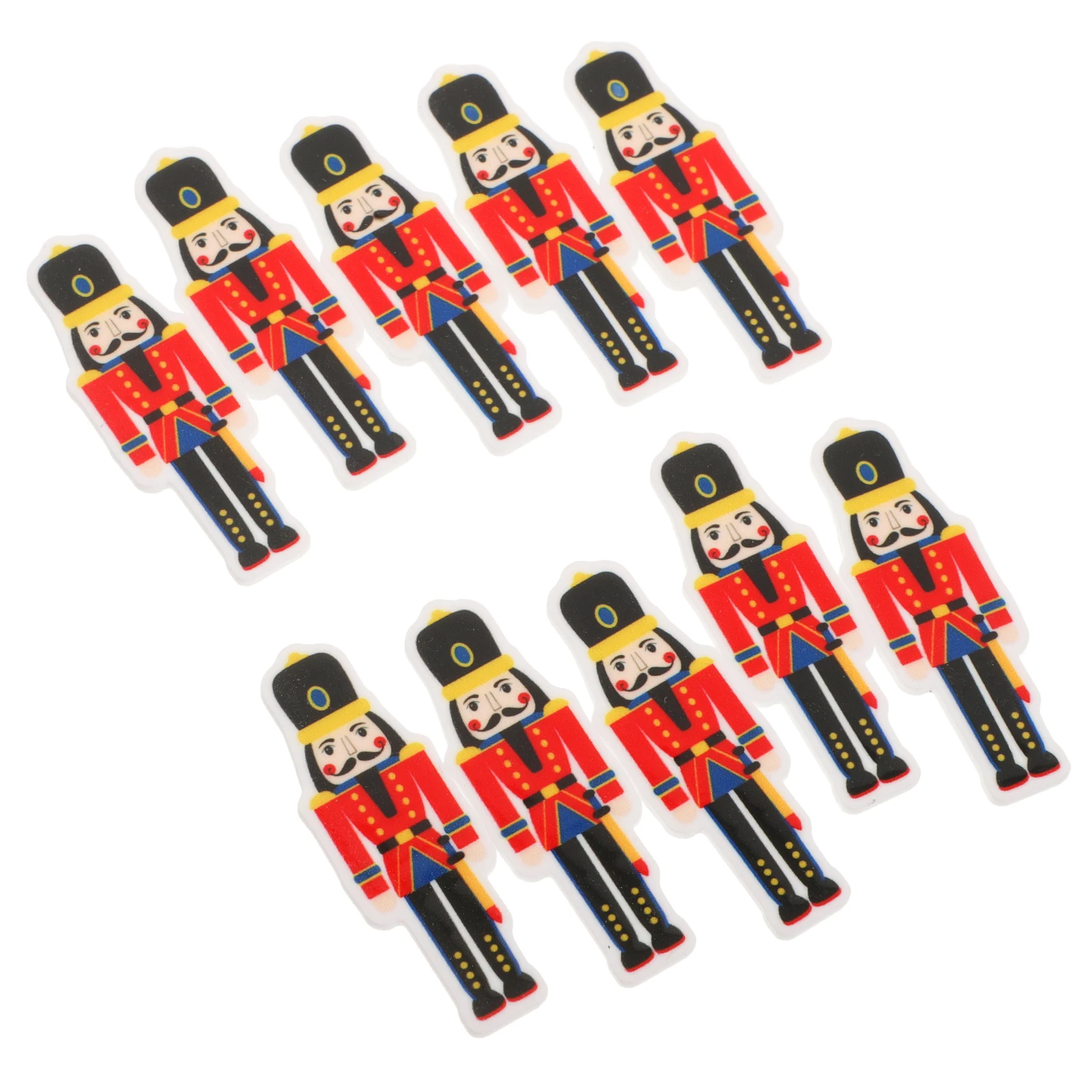 

10pcs Nutcracker Soldier Fridge Nutcracker Cabinet Patches Magnets Christmas Decor Kitchen Cabinet Patches Home Holiday