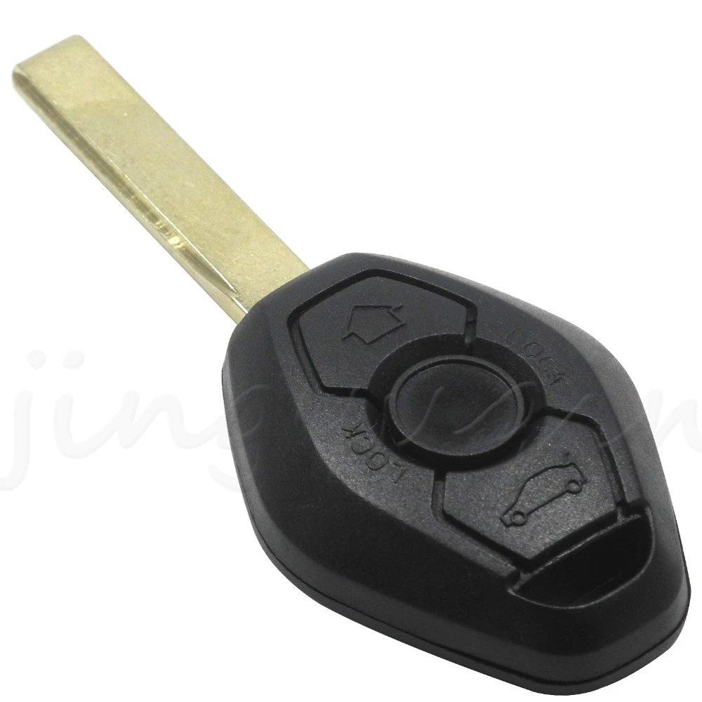 jingyuqin 3 Buttons Remote Car Key Fob Case Shell for BMW 3 5 7 SERIES Z3 Z4 X3 X5 M5 325i E38 E39 E46 HU58/HU92 Blade No logo