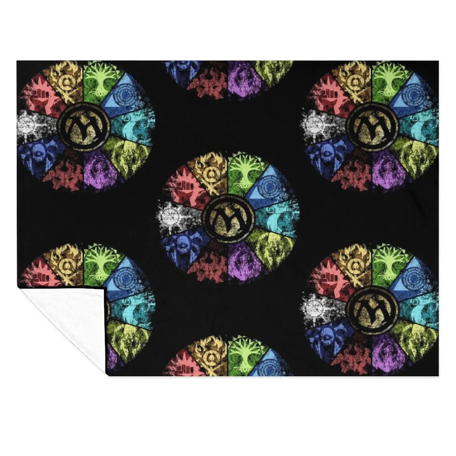 

MTG Faded Guild Wheel Throw Blanket Summer Sofa Quilt Decorative Sofas Blankets