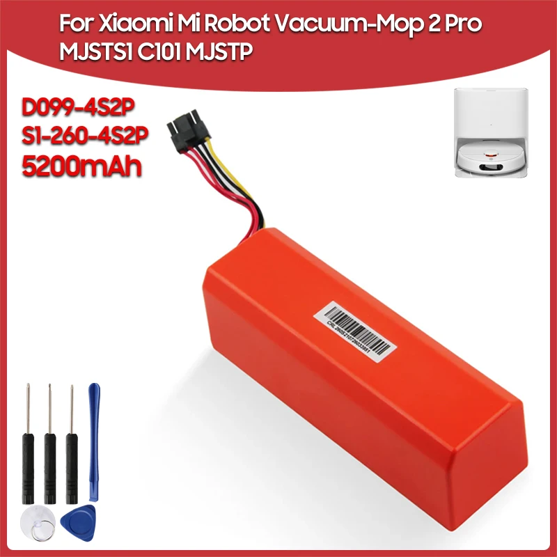 Replacement Battery D099-4S2P For Xiaomi Mi Robot Vacuum-Mop 2 Pro MJSTS1 MJSTP C101 S1-260-4S2P Robot Vacuum Cleaner Battery