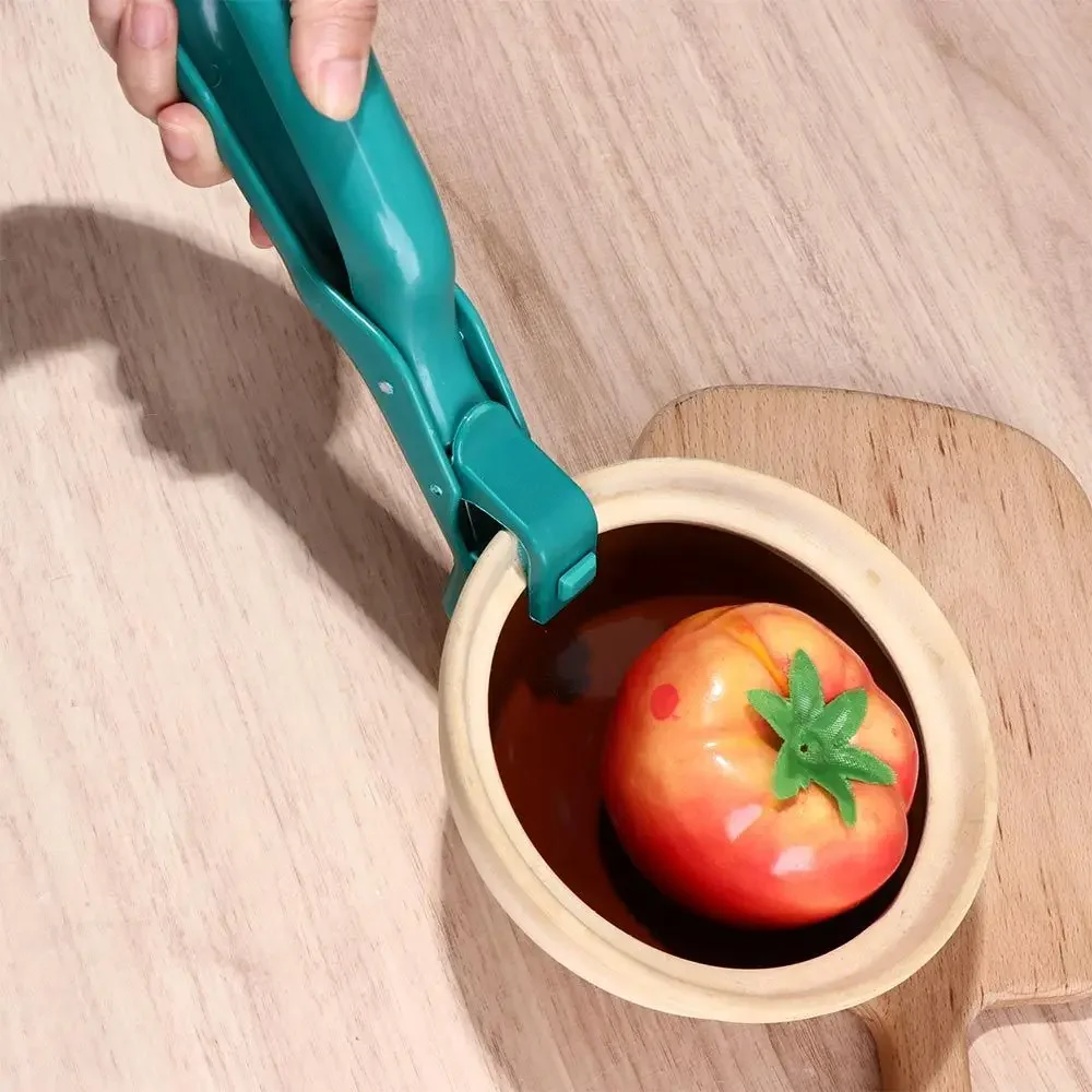 

Household Silicone Hot Bowl Gripper Non-slip Anti Scald Dish Clip Heat Resistant Bowl Tongs Pan