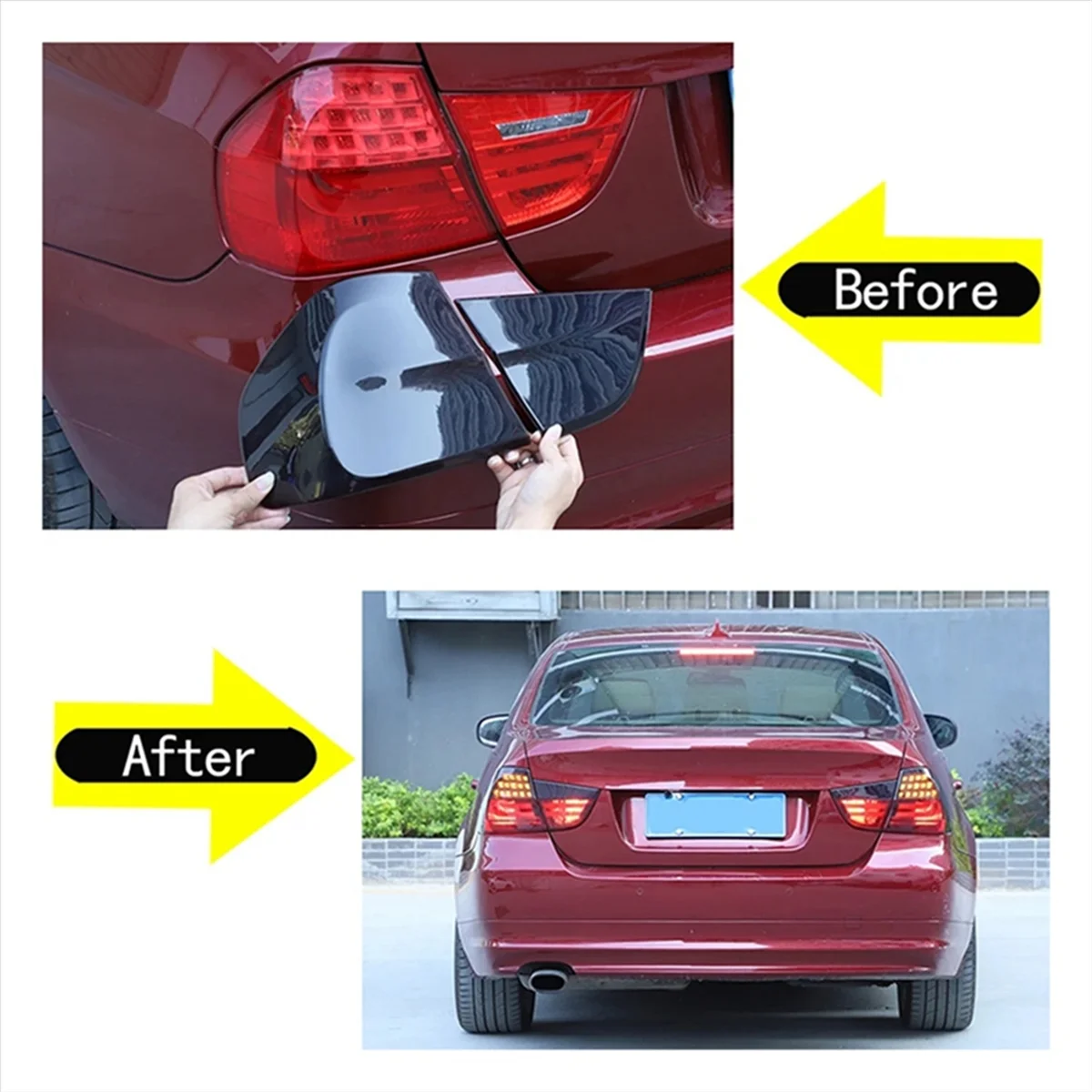 

Car Tail Light Reversing Lamp Shade Brake Indicator Cover Decoration Accessories for BMW 3 Series E90 2005-2008—L48A