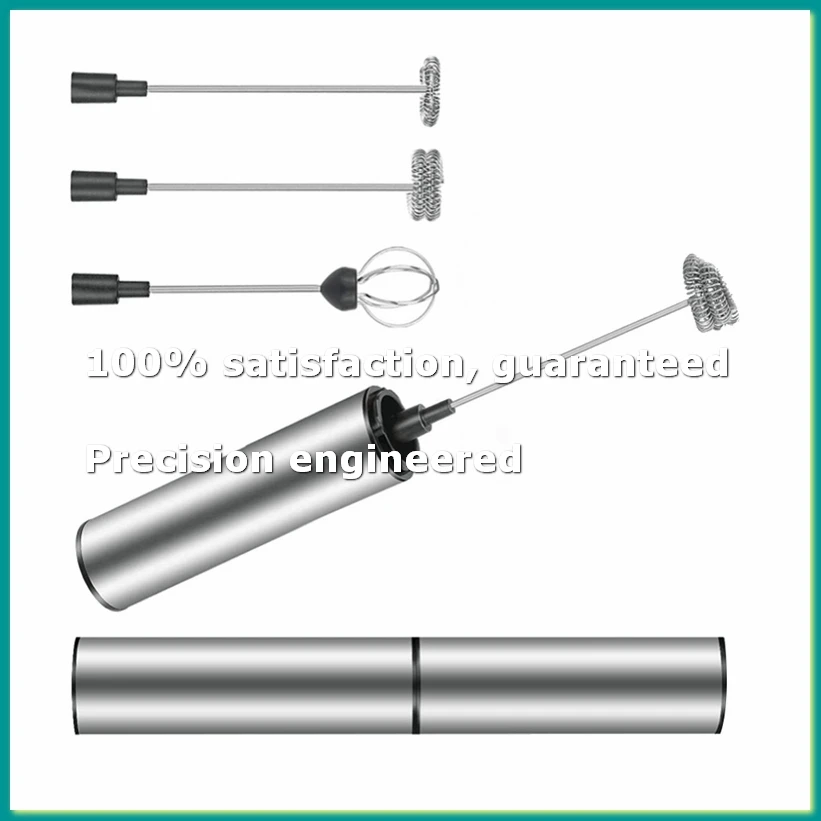 Milk Frother Handheld Coffee Frother Electric Whisk, USB Rechargeable Foam Maker Bubbler Egg Beater for Hot Chocolate-A09G
